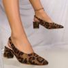 Winter new denim back empty high heels pointed head shallow mouth single shoes thin heel bag head large size sandals women