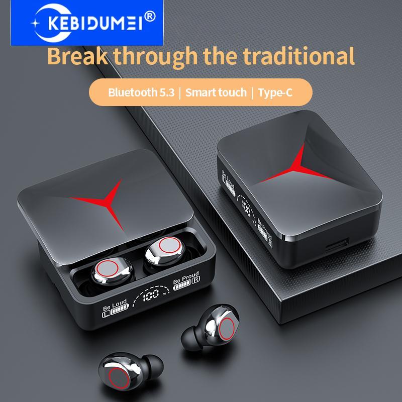 Draadloze Koptelefoon Bluetooth 5.3 Touch Control Oortjes Sport Oordopjes HiFi Stereo Gaming Headset met Microfoon