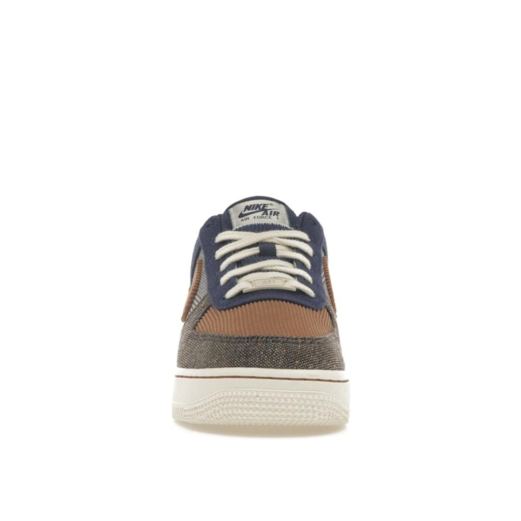 Nike Air Force 1 07 Premium Tweed Corduroy Men Sneakers Brown Midnight-Navy Ale-Brown FQ8744-410