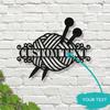 Custom Metal Wall Art Sign Personalized Gift for Knitting Crochet Lovers Home Decor