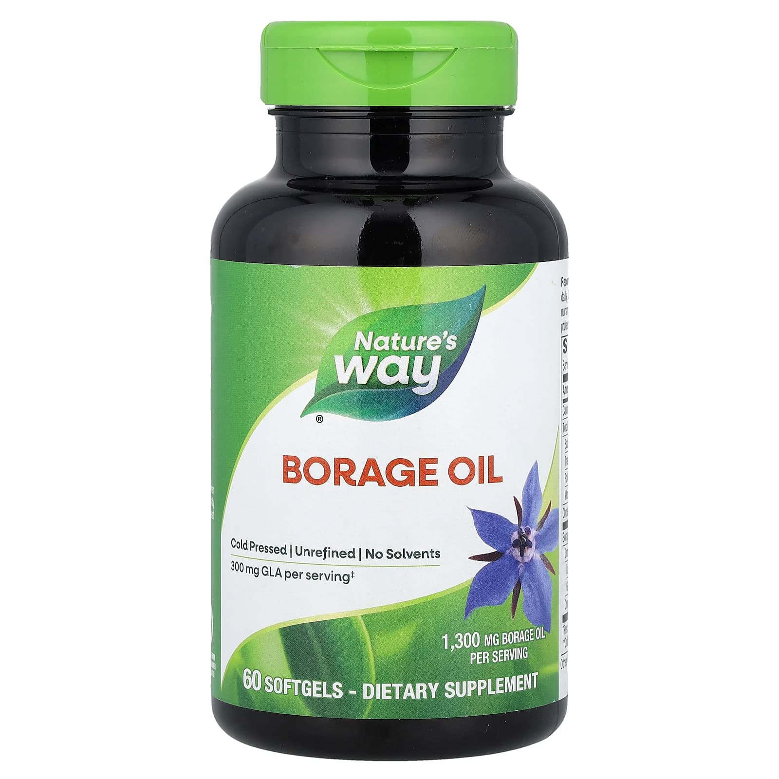 

Nature S Way, Borage Oil, 1,300Mg, 60 Softgels