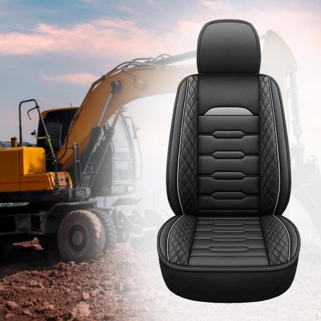 Excavator Seat Cover Equipment Repair Parts Fittings Professional Easy Maintenance PU Leather