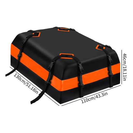 21 Cubic Feet Car Rooftop Cargo Bag with Anti-Slip Mat Waterproof Auto Roof Top Luggage Storage Bag Traveling Car Roof Top Carrier Bag