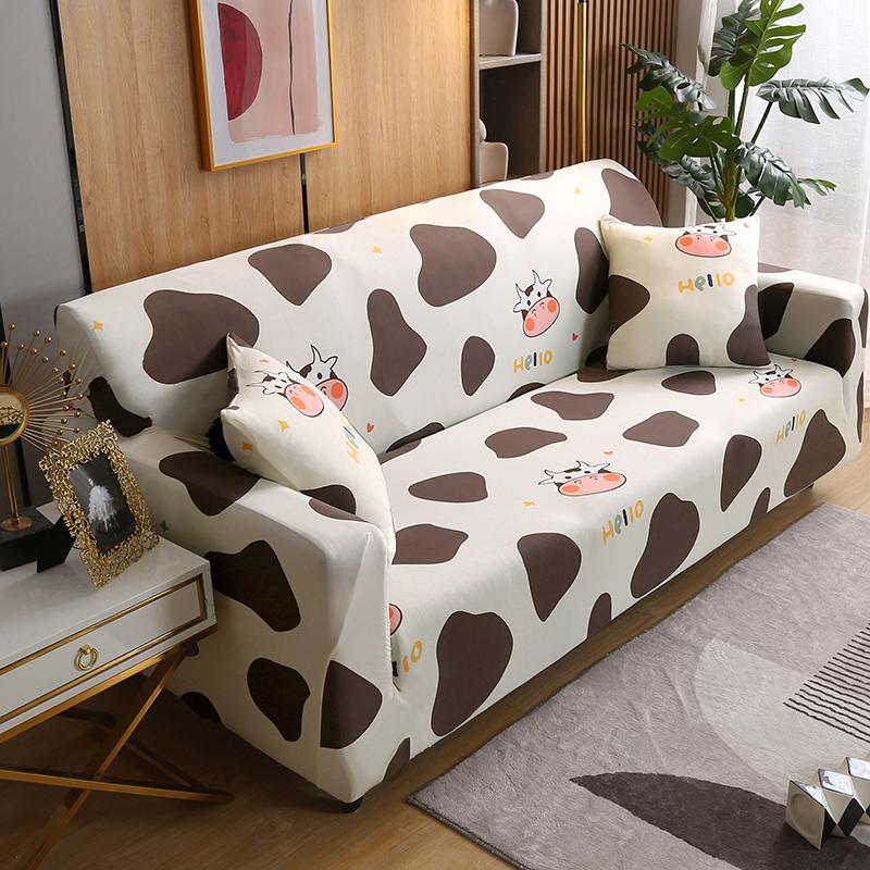 Geometry Sofa Cover for Living Room Stretch Slipcover Couch Cover Chair I Shape Big Sofa Cover 3 Seater Soft Furniture Protector