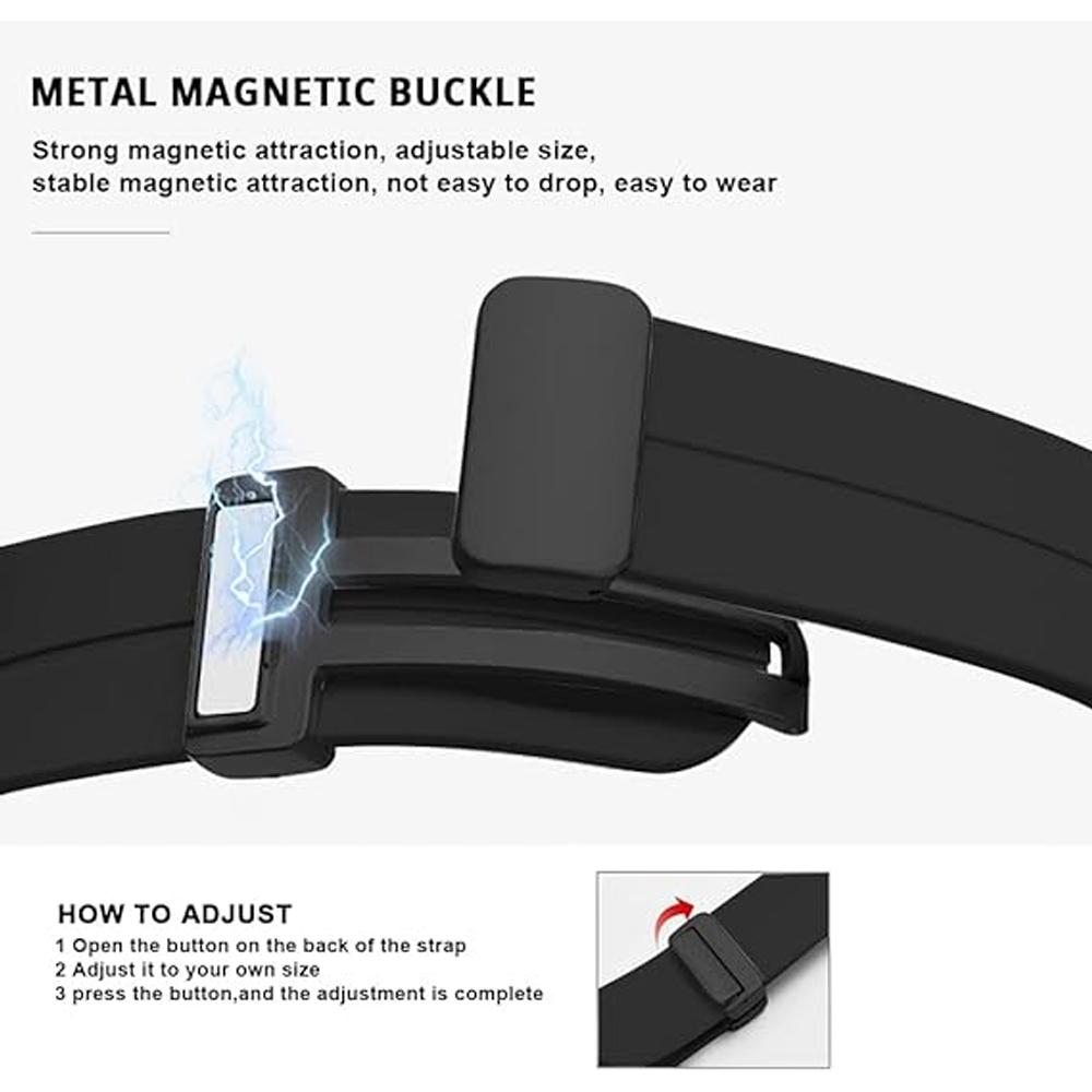 Silicone Strap For Apple watch 11 Band 46mm 45mm 44mm 41mm 49mm 42mm Magnetic Bracelet correa iWatch Series 9 8 10 7 SE 6 Ultra