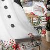 Christmas And Winter Snowman Poinsettia Curtains For Living Room Bedroom Home Decoration Window Voile Tulle Curtain Drapes