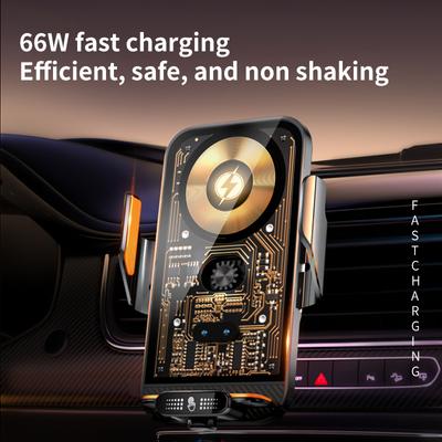 2024 Magic Clip C05(L) Magnetic Suction 66W Super Fast Charge Creative Design Wireless Charger Mobile Phone Holder Automotive Device Mount Supplies