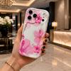 Watercolor Hibiscus Shell Wavy Edge Phone Case For iPhone 17 16 15 14 13 12 11 8 7 Plus Pro Max Floral Bumper Cover