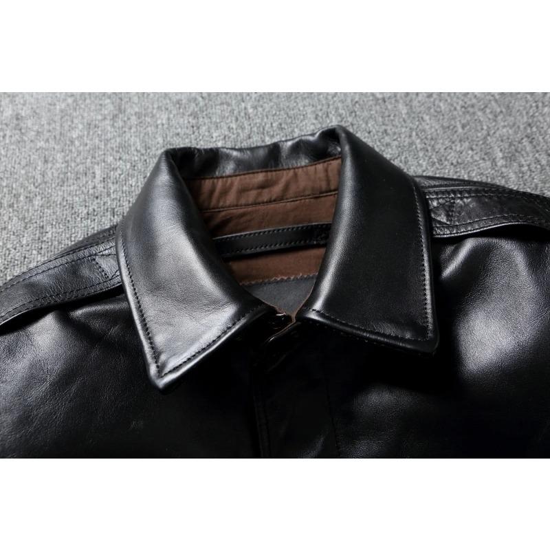 Chinese Size Classic A2 Genuine Horsehide Flight Suit Jacket Aviator Coats Genuine Leather Jacket Men Motorcycle Jackets Autumn