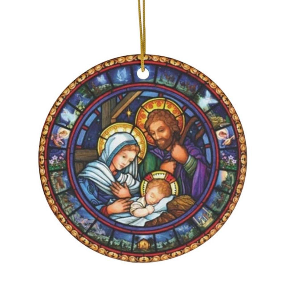 

Flat Acrylic Flat Ornaments Hanging Xmas Tree Pendants Funny Jesus Hanging Ornament Christmas B