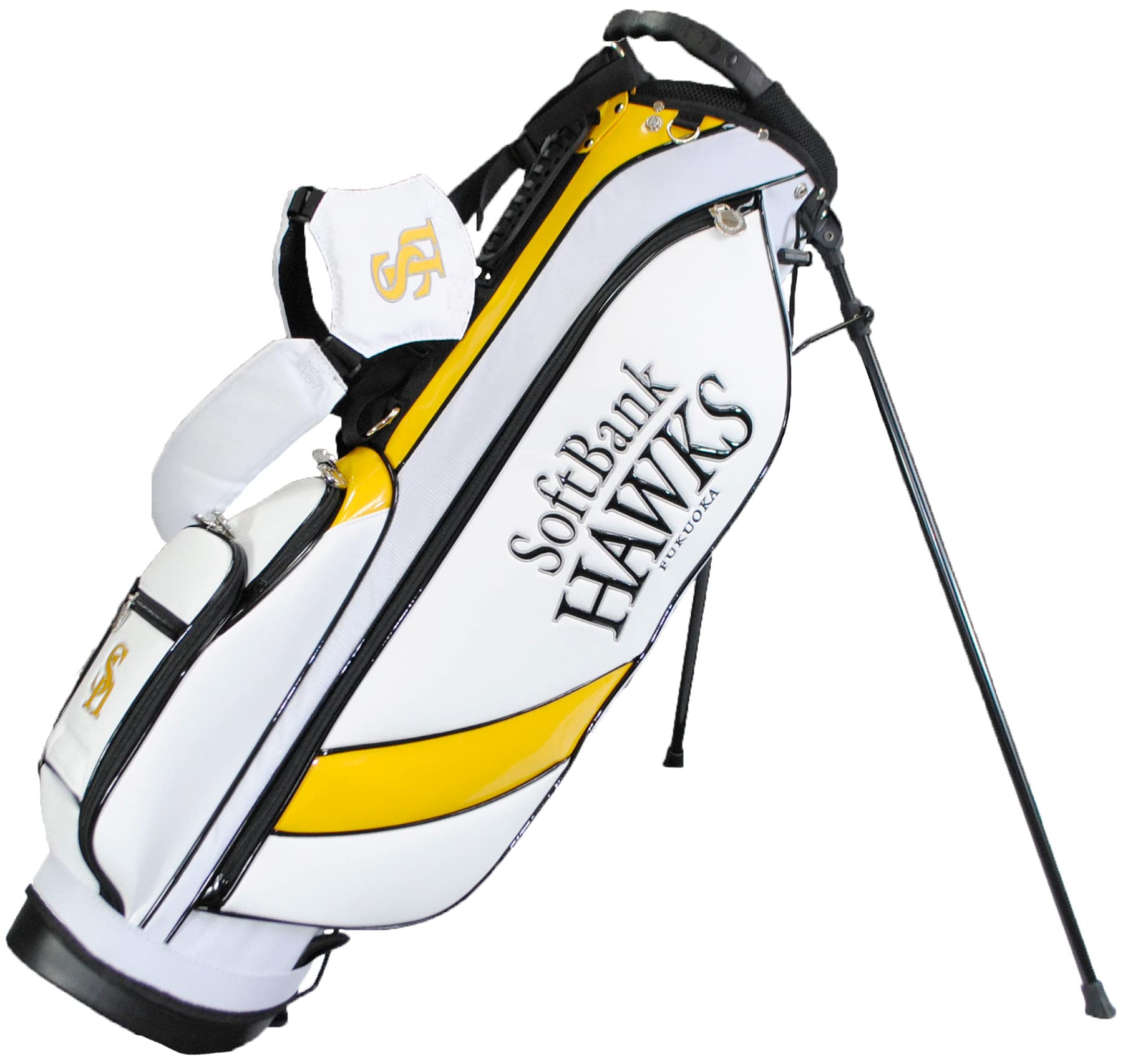 

LEZAX Fukuoka Softbank Hawks Type Stand Type Caddy Bag White 7.5 SBCB-3446
