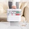 Multilayer Medicines Organizers Box With Clear Lid Large Capacity Portable Storage For Household Emergency Use