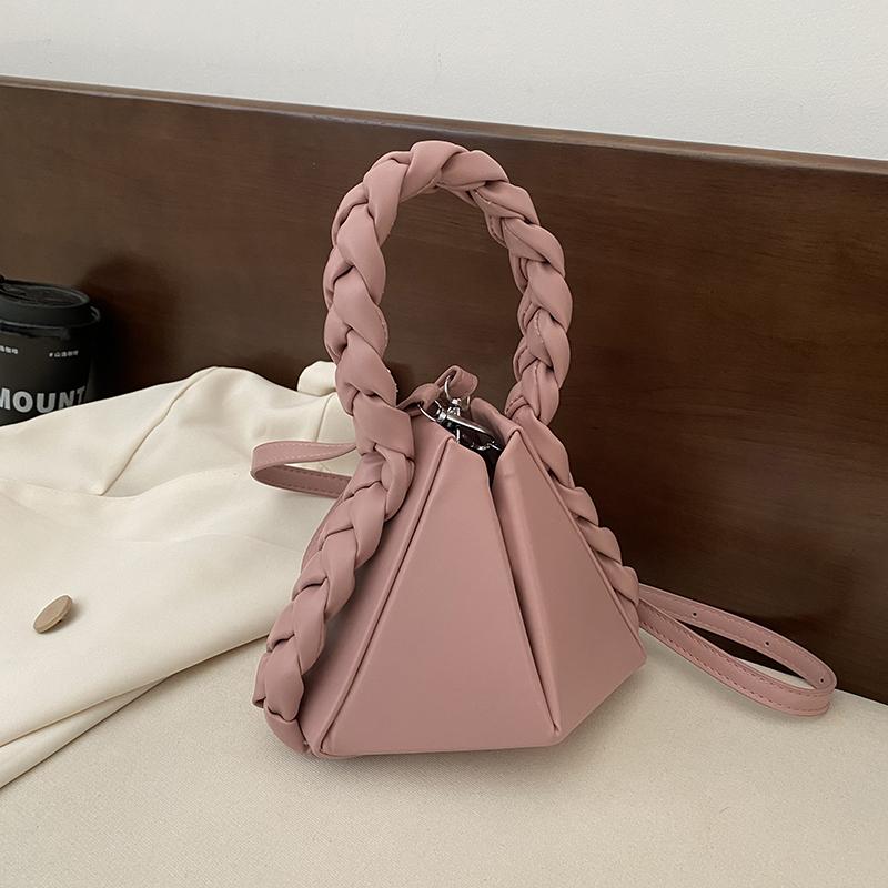 Exclusive Square Shoulder Bag for Women Monochromatic Triangular PU Versatile Design New Style Fashion High Quality