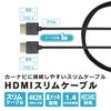 BeatSonic HDMI HDMI to HDMI Type Slim Cable for Easy Connection to Car Navigation Systems Cable, 1.0m (Slim), HDC10, Ethernet-Compatible, High-Speed