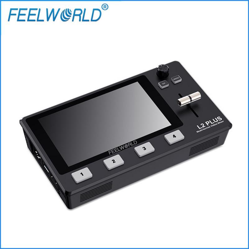 FEELWORLD L2 PLUS Multi-Camera Video Switcher with Chroma Key Control and PTZ Camera USB Direct.