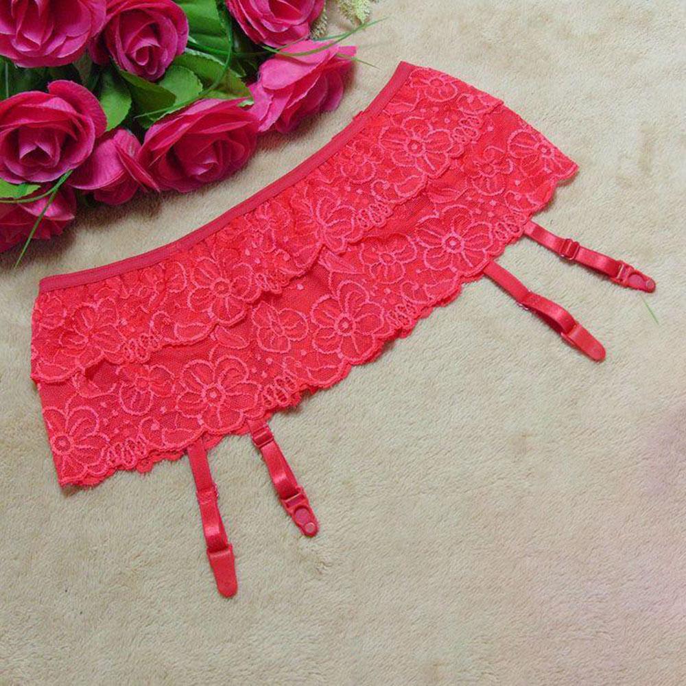 Sexy Suspender High Knee Stocking Open Crotch Lace Fishnet Tights Erotic Nightwear for Women