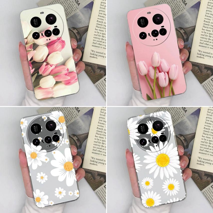 Für Xiaomi Mi 12 11 10 15T 15 Ultra Klare Handyhüllen Mode Anmutige Blumenmuster Weiches Silikon Anti-Fall Schutzhülle Für Xiaomi Hülle Capa