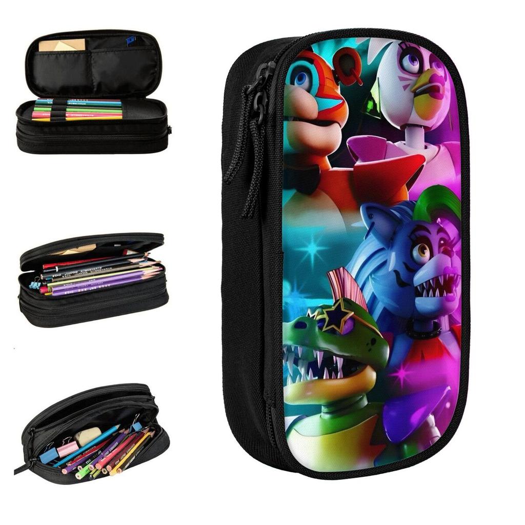 FNAF At Freddys Pencil Case Pen Holder Bag for Student Big Capacity School Supplies Gifts Pencil Box