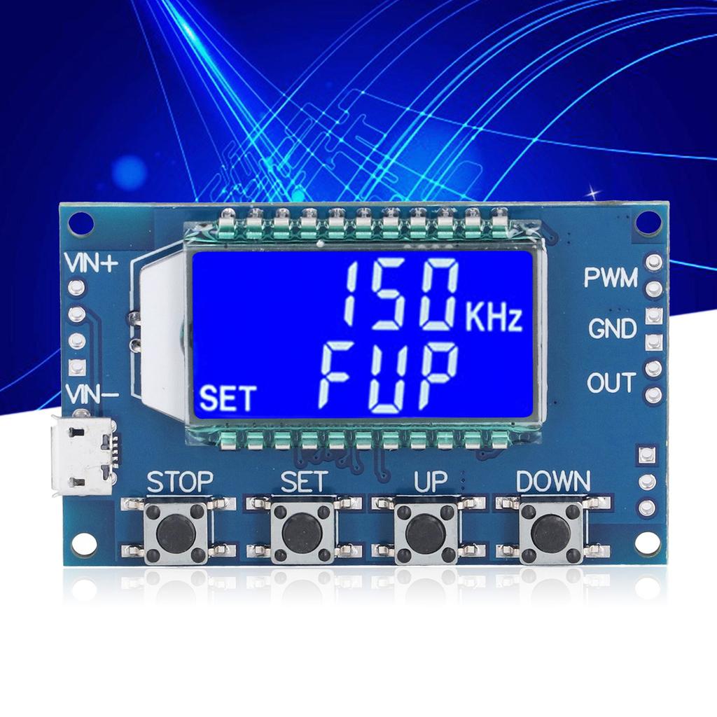 PWM Pulse Square Rectangular Wave Signal Generator Module with LCD Display Adjustable Frequency