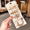 5-6pcs Pearls Elegant Vintage Hair Clips Women Fashion Geometric Flower Barrettes Headwear Girl Sweet Hairpins Hair Accessories
