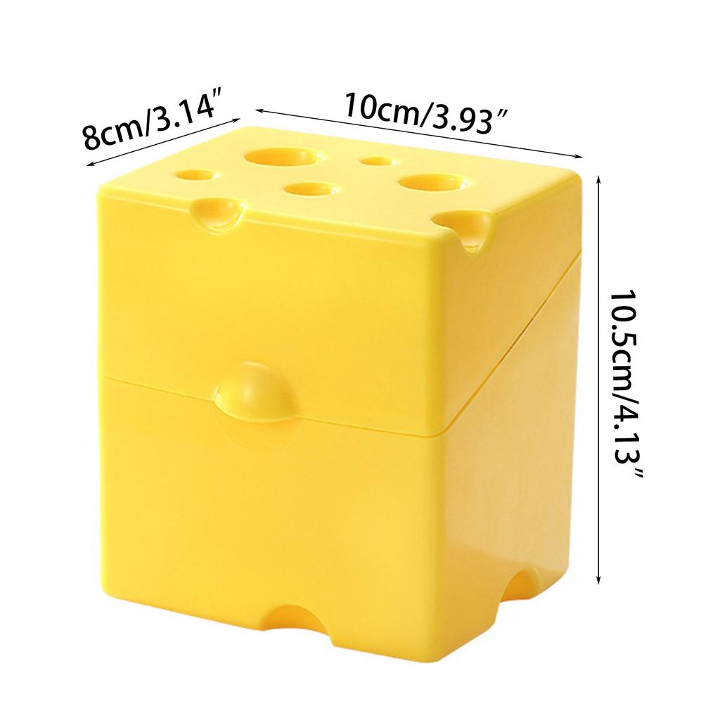 Plastic Cheese Block Storage Box with Lid Plastic Food Preservation Case Crisper Container for Picnics and Gatherings