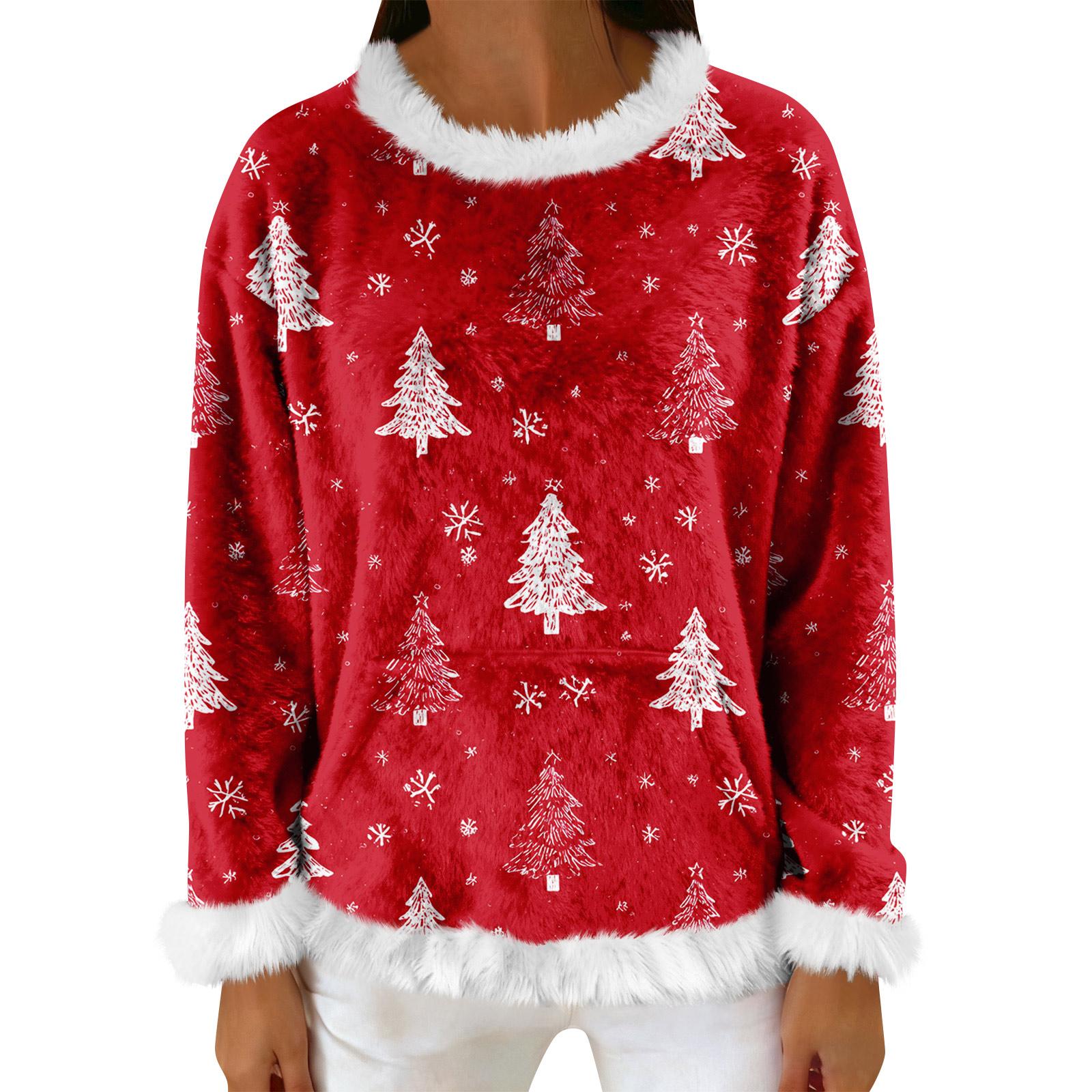 

Women s Casual Fleece Sweatshirt Long-Sleeve Round Neck Casual Comfortable Loose-Fit Lightweight Women s Flannel Sweatshirt XL винний