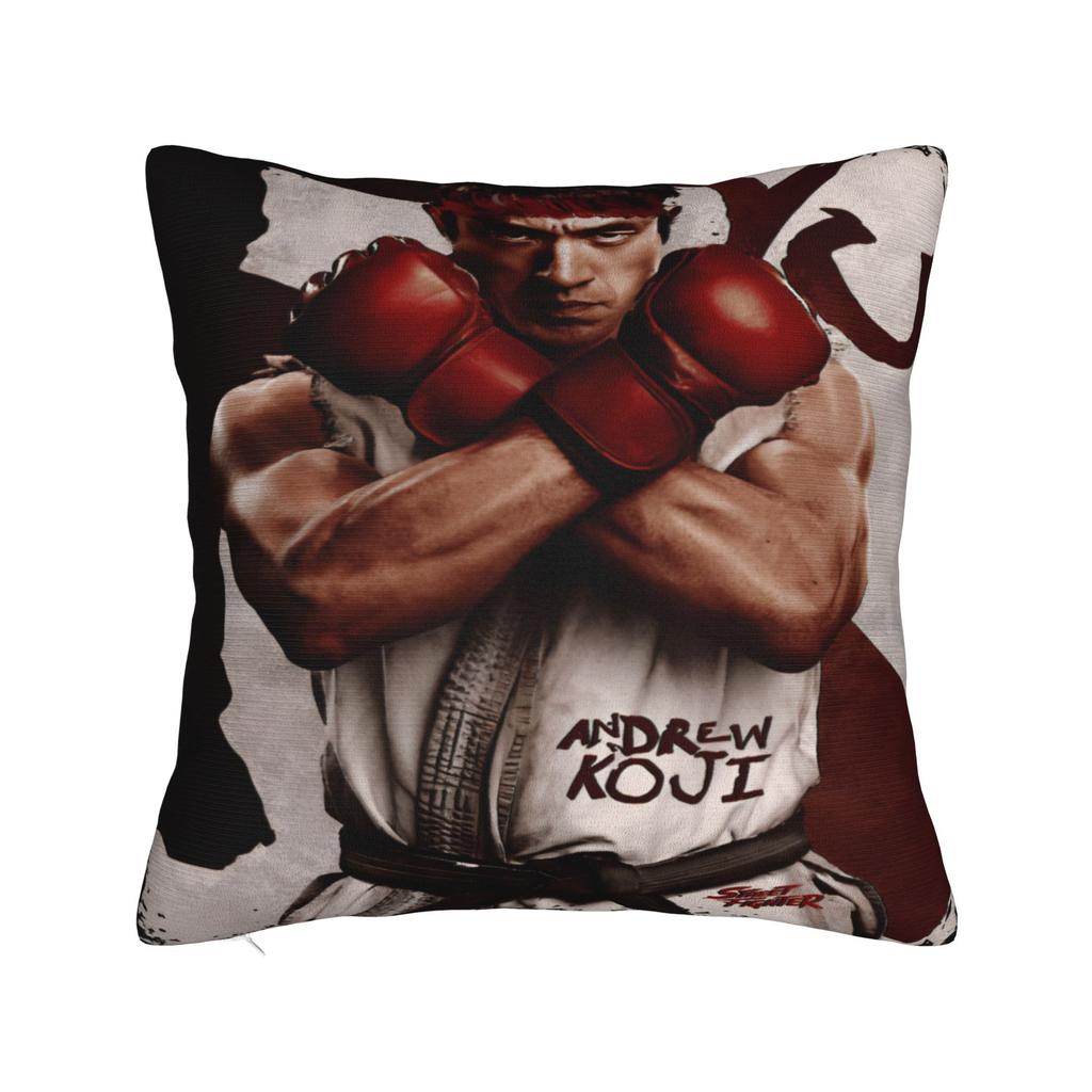 Living Room Decor Ryu Streets Fighters Movie 2026 Pillowcase Accessories Pillow Covers Zipper Multi Size