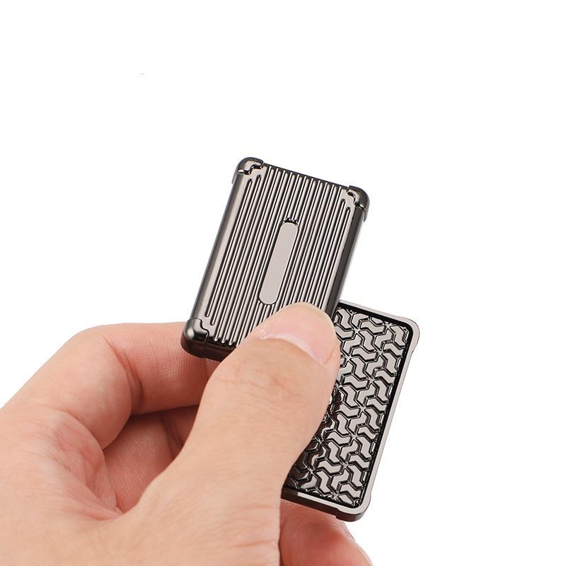 Mini Luggage Alloy Magnetic Push Slider Smooth Haptic Click EDC Pocket Fidget Toy Stress Relief Anti-Anxiety Desktop Relax Adult
