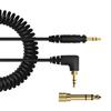 Headphone Replacement Cable Gold Plated 3.5mm 6.35mm Plugs for EAH-DJ1200 Studio Recording and Live Black