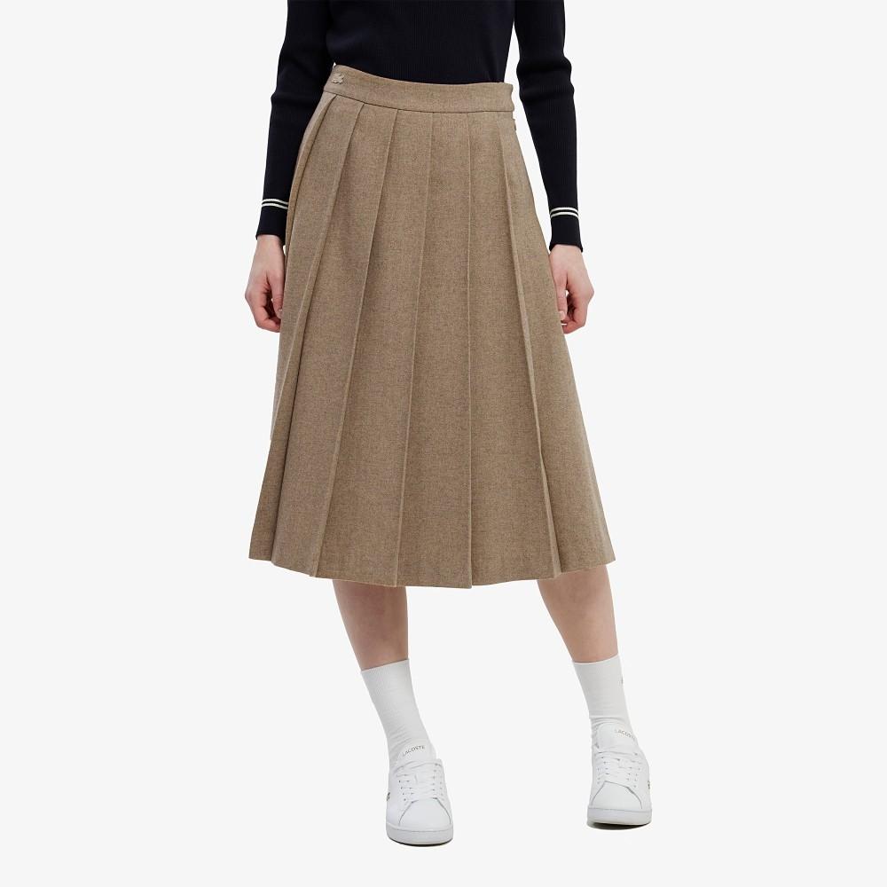 [lacoste] Women's Wool Pleated Midi Skirt JF427E-55NDPC
