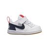 Nike Court Borough Low Top Skateboard Shoes White Blue Red Infant And Toddler 870029-105