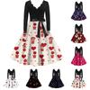 Women's Casual Fashion Valentine's Day Heart-themed V-neck Retro Dress
