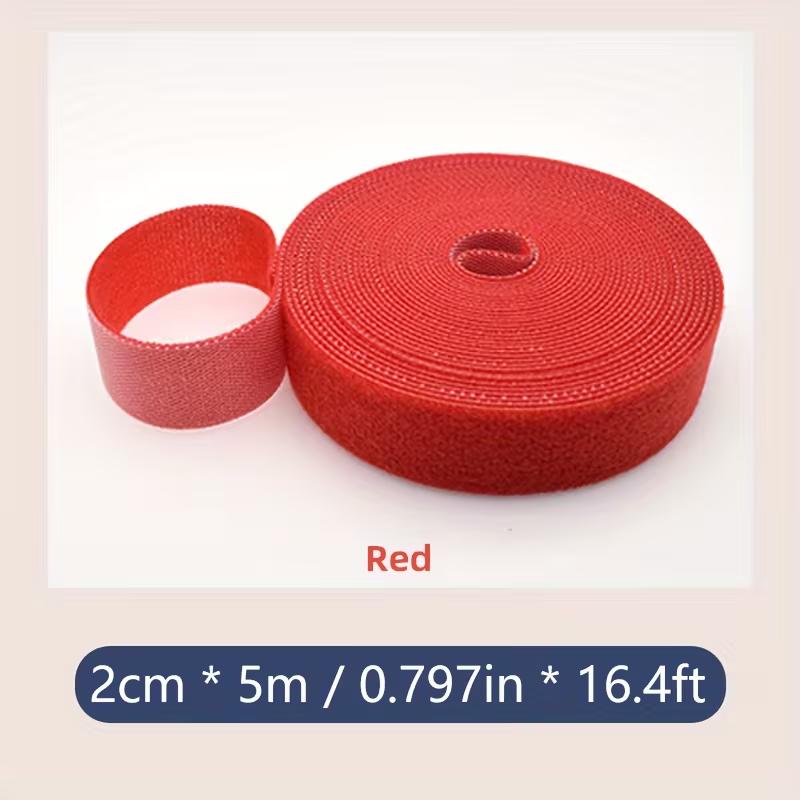 5M/Roll Fastening Cable Ties Reusable Hook and Loop Cable Organizer Straps Fastening Tape For Wires Managing Household Organizer