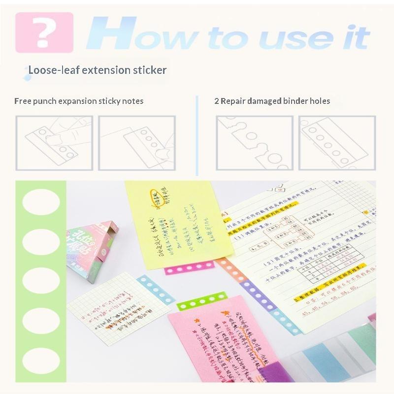 Pearl Loose Leaf Hole Guard Stickers Self-Adhesive Waterproof Perfect for Planner Scrapbooking Binder Notebook School Office Use