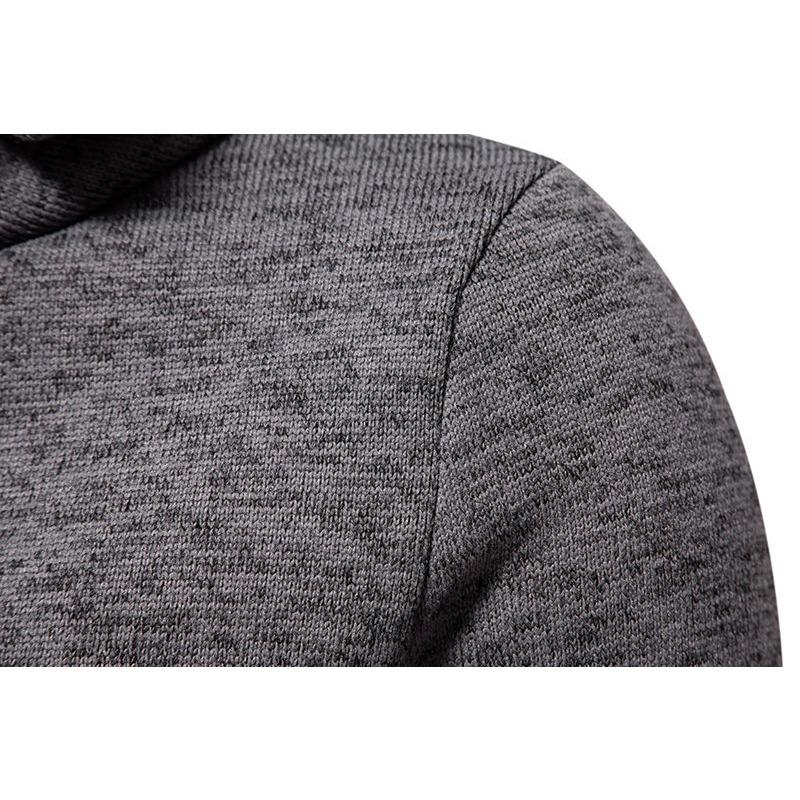 Men S Mock Turtleneck Knit Sweater Casual Solid Long Sleeve
