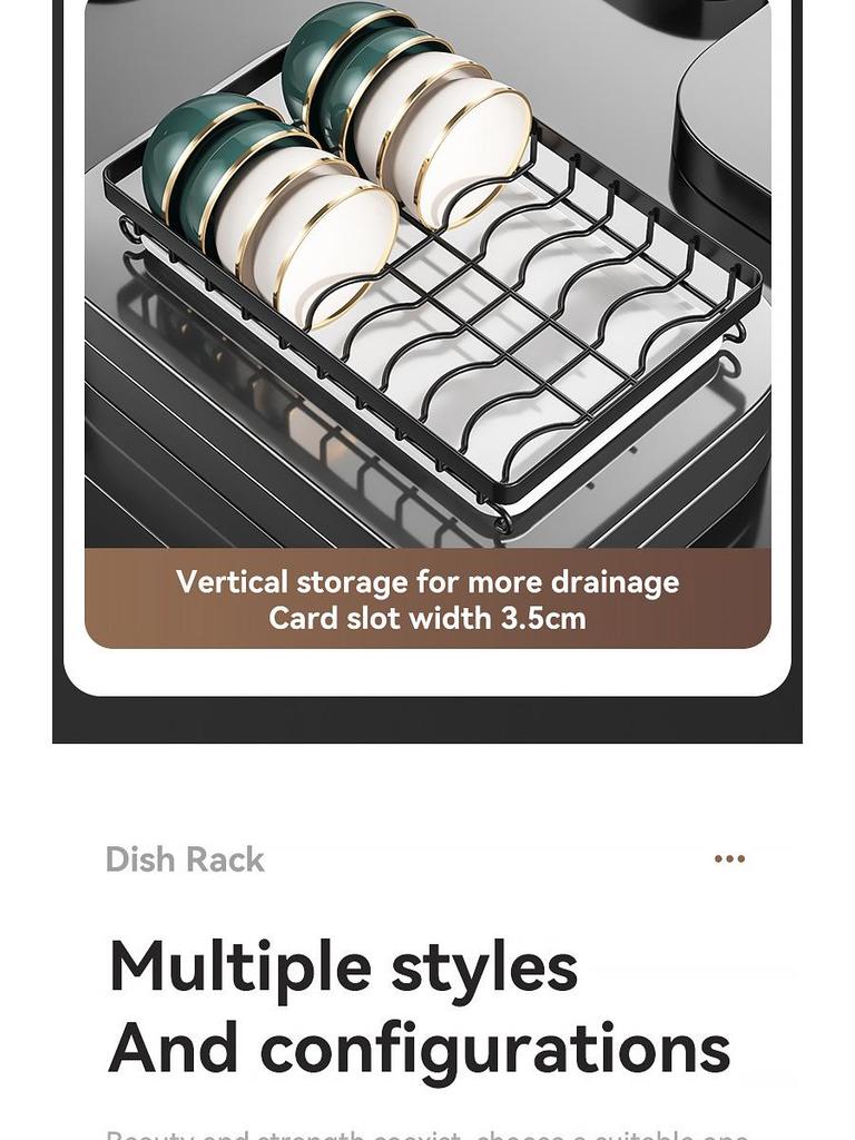 Multifunctional Kitchen Storage Rack for Bowls, Plates, and Chopsticks – Layered Countertop Drainer Organizer.