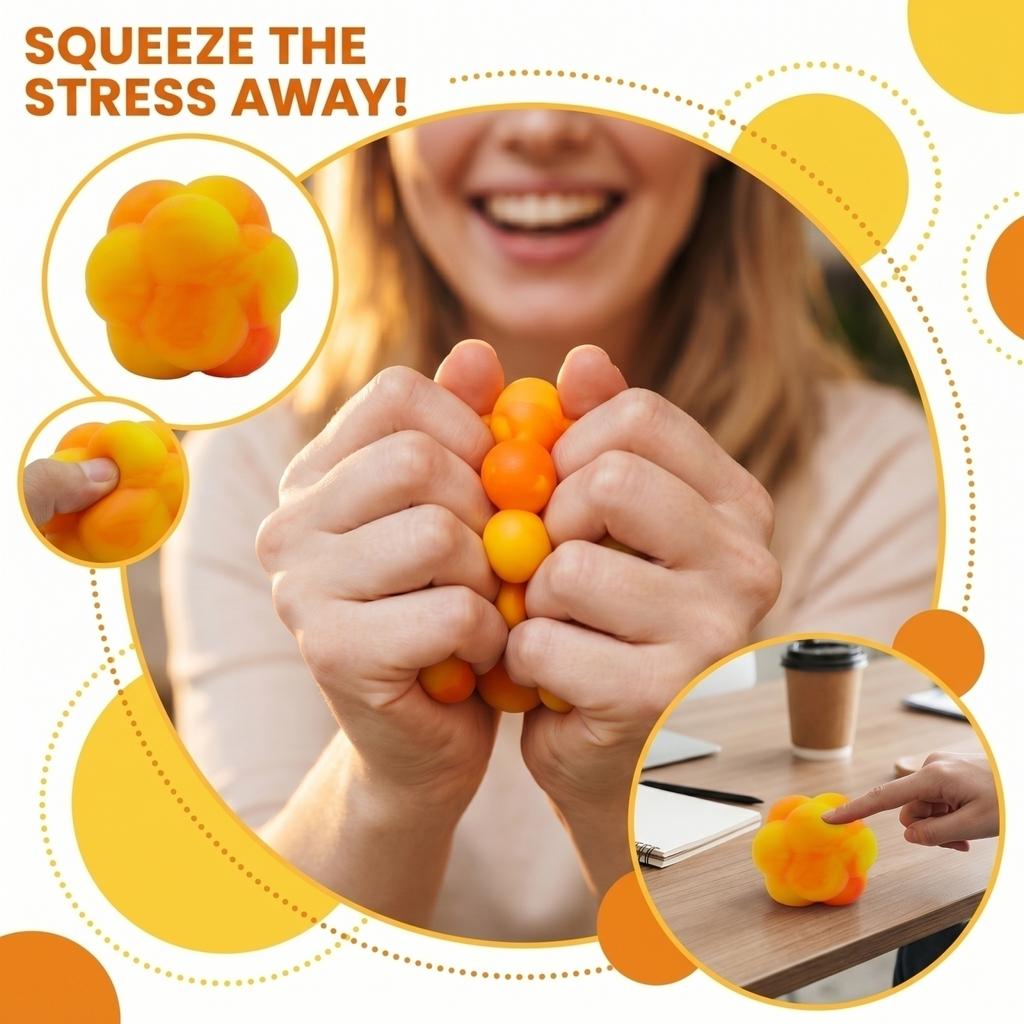 Sensory Stress Relief Squeeze Ball Soft Squishy Toy for Hand Exercise and Anxiety Reduction Durable Material for Kids and Adults