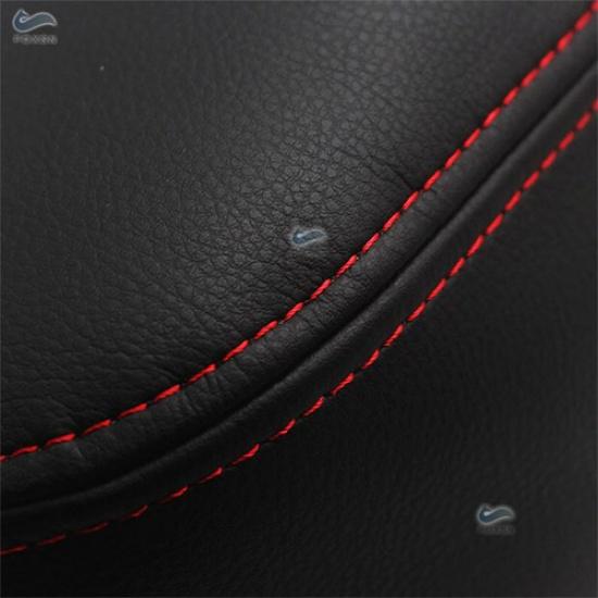 Center Console Lid Box Armrest Black Leather+Red Cover For Hyundai Sonata 04-08
