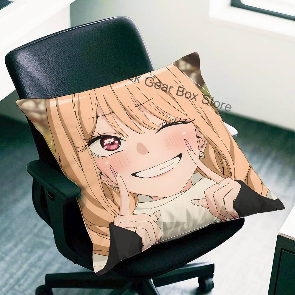 K-Kitagawa M-Marin Pillow Case Plush Pillow Cases Home Decoration Pillow Cover For Sofa Bed Chair Living Room