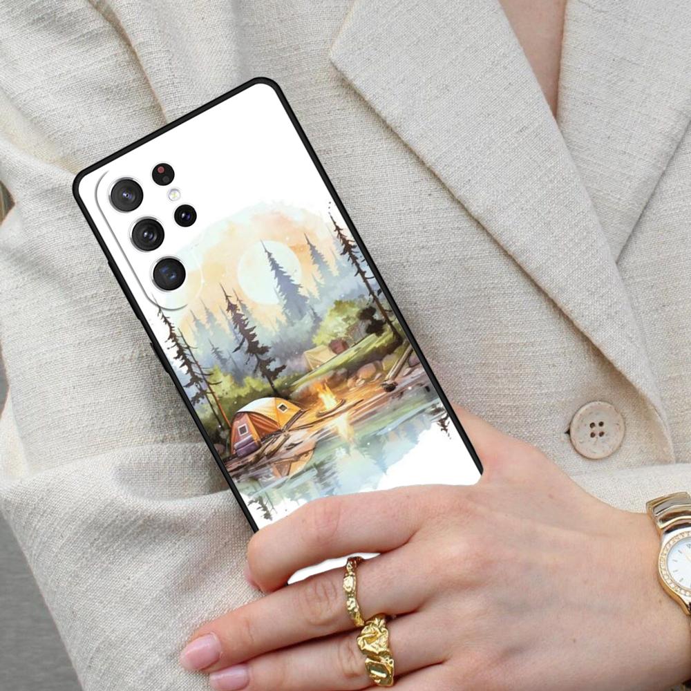 Camping Nature Mountain PATTERN Cell Phone Case for Samsung Galaxy S26 Ultra S25 S24 S23 S22 S21 S20 Note10 Cover