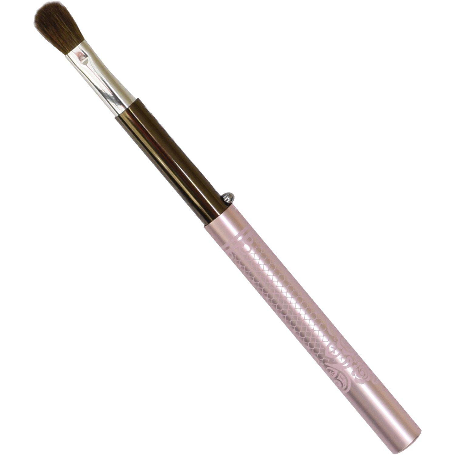 

Rokkakukan Sakurado Sakura Brush Roger Eyeshadow Brush with a cute brown and pink lace Portable makeup brush RO-2 pattern! розовый