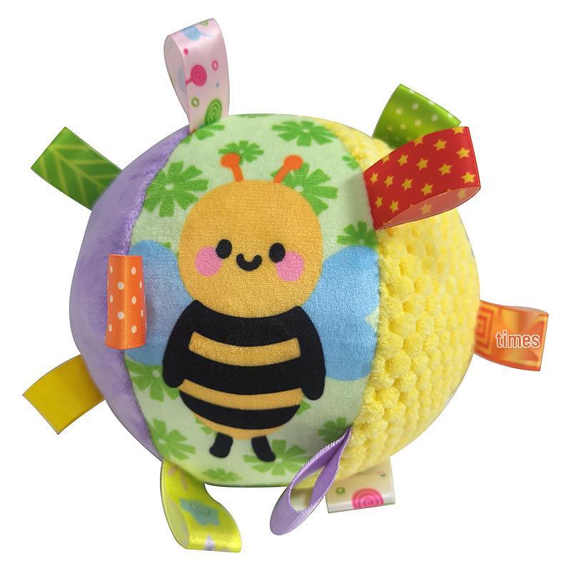 Cartoon Animal Sensory Rattle Ball: Soothing Toy for Baby's Sensory Development (0-3 Years)