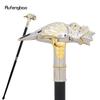 Golden White Lizard Chameleon Tongue Cane Fashion Decorative Walking Stick Gentleman Elegant Cosplay Cane Knob Crosier 93cm