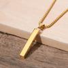 Vnox Stylish Rectangle Bar Men Pendant Necklace,Classic Stainless Steel Box Chain Neck Collar for Male Jewelry Gift