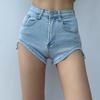 Denim Shorts Women's High Waist and Thin Hot Pants Thin Wide Leg Shorts Spring New Spice Girls Straight Pants