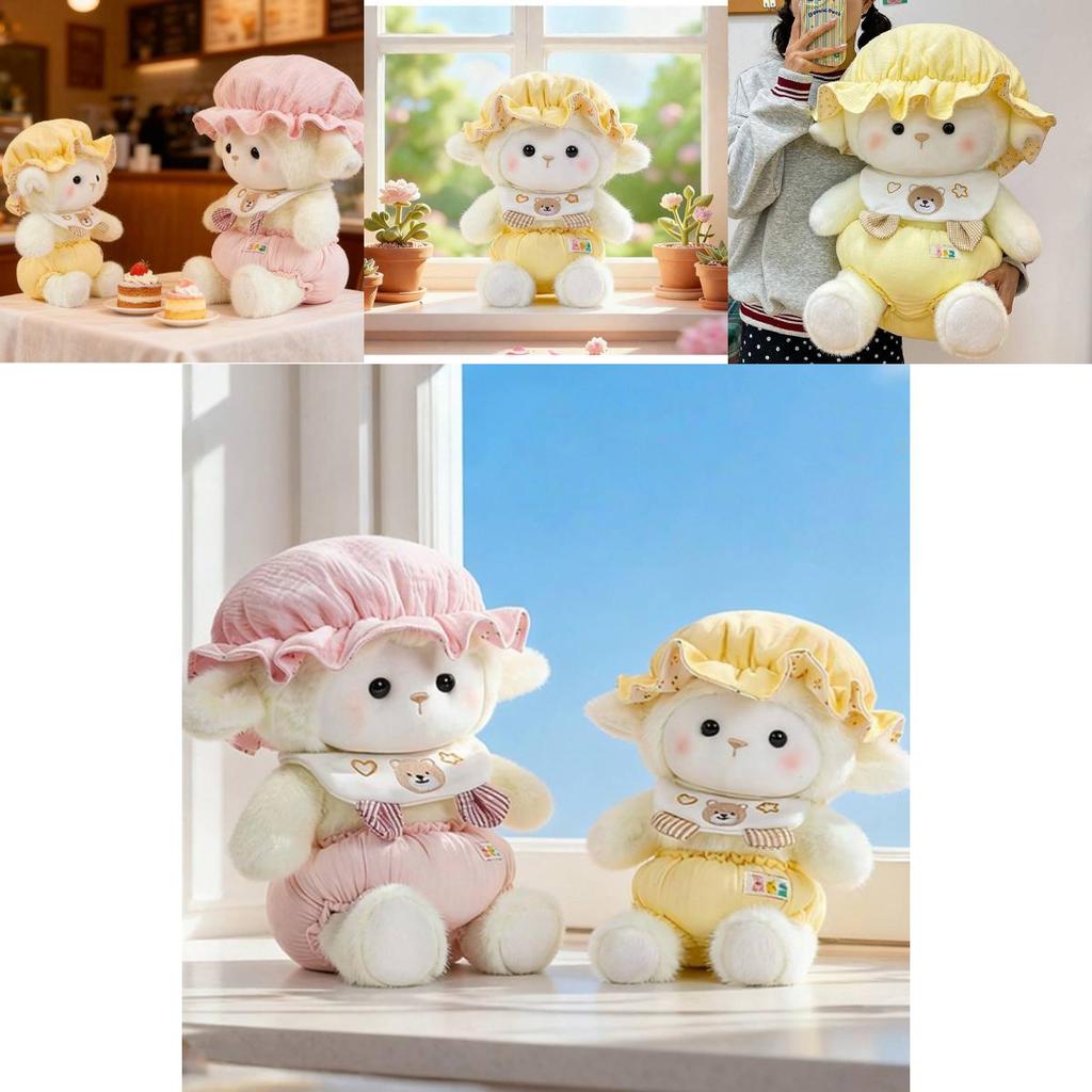 Sleep Hat Baby Sheep Plush Doll With Polyester Fiber For Sleep Aid Kids Nighttime Comfort Gift
