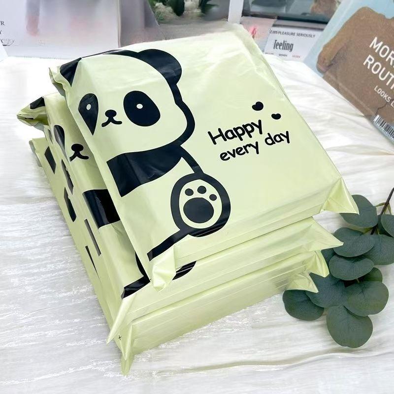 10Pcs  Cute Thank You Pink Letter Express Clothing Bag Women Kid Clothes Online Store Thick Waterproof Shipping Packaging Bag