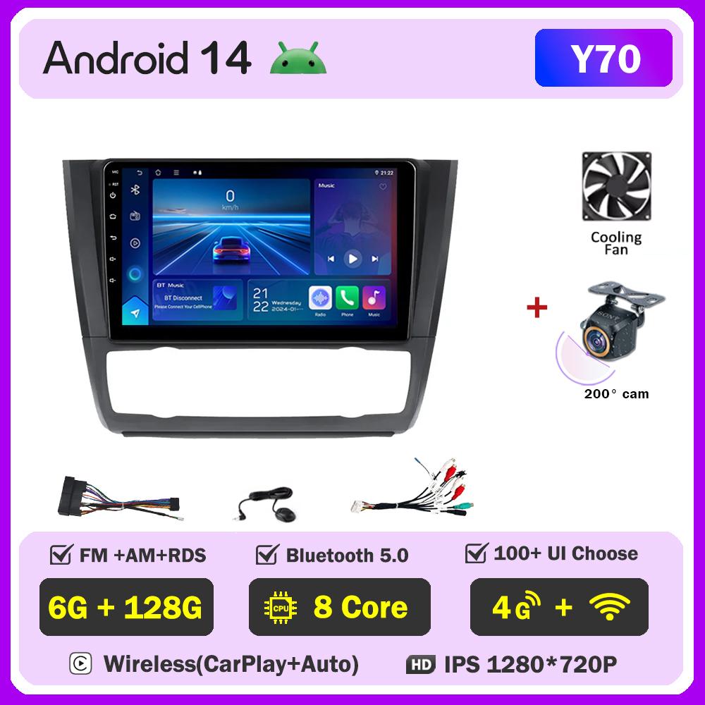 For BMW 1 Series E81 E82 E87 E88 AT 2004-2011Car Radio Player Car Carplay Screen Autoradio Mirror Link Car Intelligent System 4G