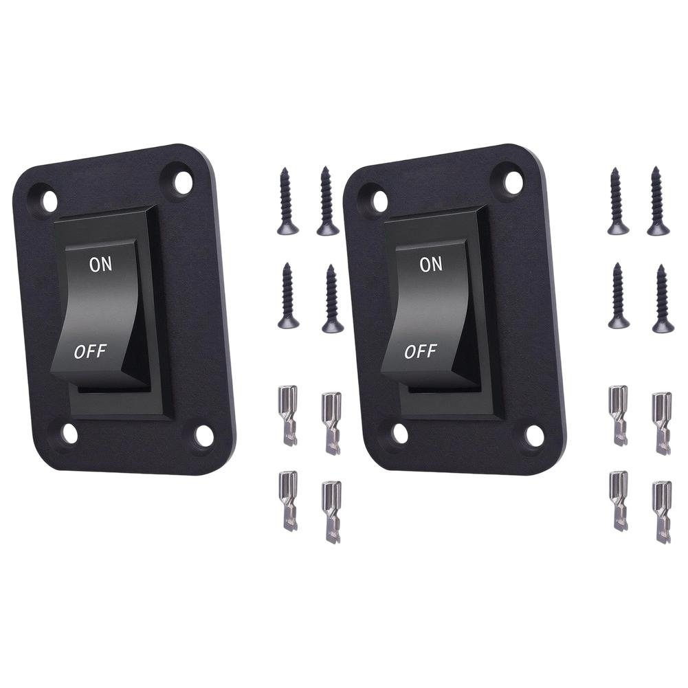 2PCS 12V 20A 4-Pin DPST Switch Panel Black On Off Rocker For RV Trailer Boat Camper Marine Car Truck Lighting Control SystemGood product