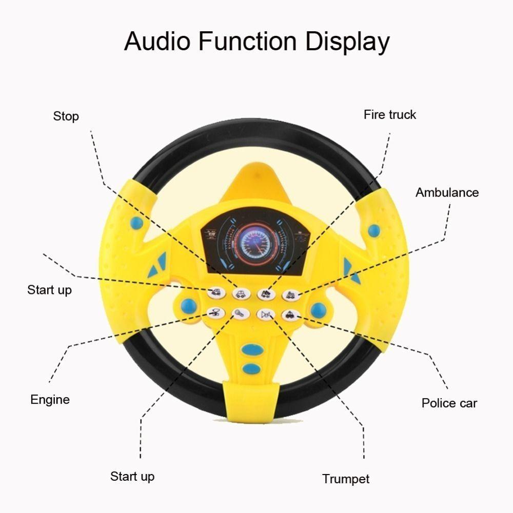 360 ° Rotation Simulation Steering Wheel Toys Montessori Simulate Driving Car Toy  Outdoor Toys